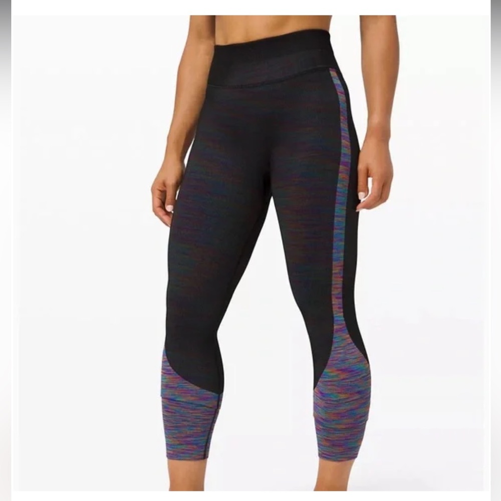 Lululemon Love Revealed leggings/ tights in black/ rainbow 🌈 size 4